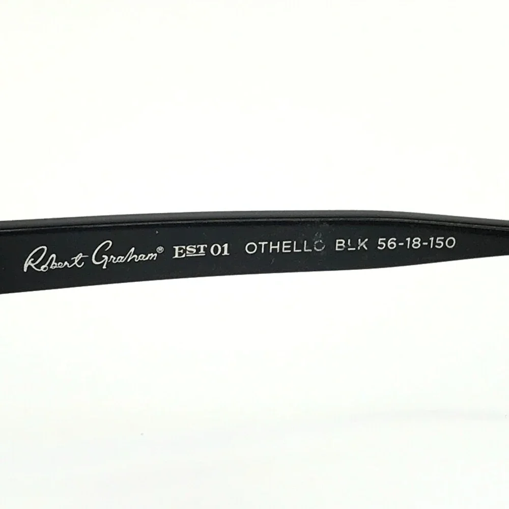 Robert Graham Sunglasses OTHELLO BLK Black Square Frames with Gray Mirror Lenses